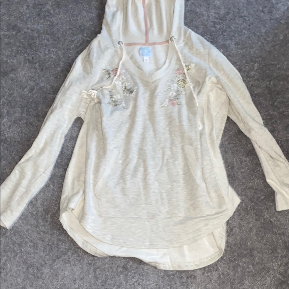 long sleeve shirt with hood